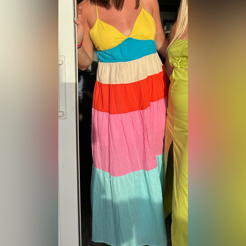 Multi colored maxi sun dress